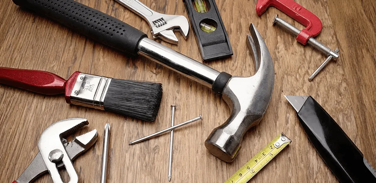 Handyman tools laid out for home repair and maintenance work in Pueblo, CO